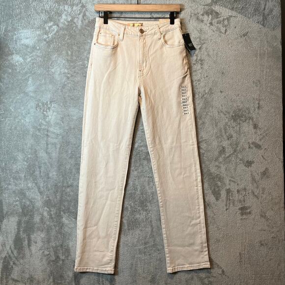 Kut From The Kloth Christine High‎ Rise Straight Leg Size 2 Ecru Cream White New - Picture 1 of 7
